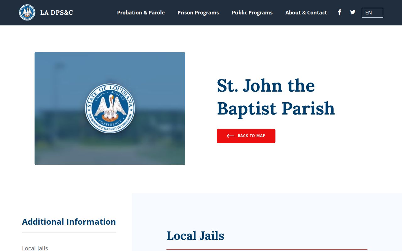 St. John Parish Prison administrative release-record listing